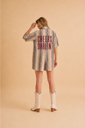 Last Cowboy Forever Striped Romper