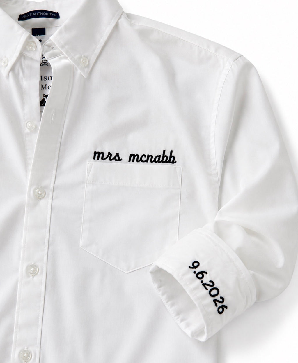 The Mrs. Shirt - Personalized Embroidered Button-Down Shirt