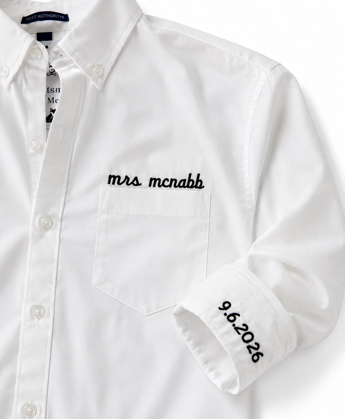 The Mrs. Shirt - Personalized Embroidered Button-Down Shirt